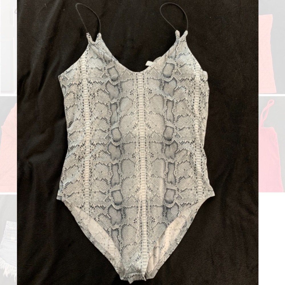 Snake print bodysuit